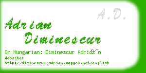adrian diminescur business card